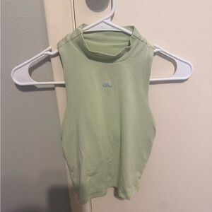 ALO Yoga High Neck Crop Tank in Light Green